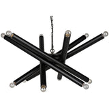 Lex Black Steel Chandelier Chandeliers LOOMLAN By Noir