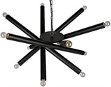 Lex Black Steel Chandelier Chandeliers LOOMLAN By Noir