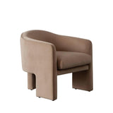 Leyah Camel Performance Velvet Accent Arm Chair Club Chairs LOOMLAN By Diamond Sofa