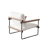 Liam Metal and Wood Cream Accent Arm Chair Club Chairs LOOMLAN By Diamond Sofa