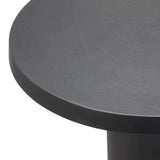 Liam Reclaimed Cast Aluminum Round End Table Side Tables LOOMLAN By Urbia