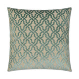 Liberty Aqua Green Throw Pillow With Insert Throw Pillows LOOMLAN By D.V. Kap