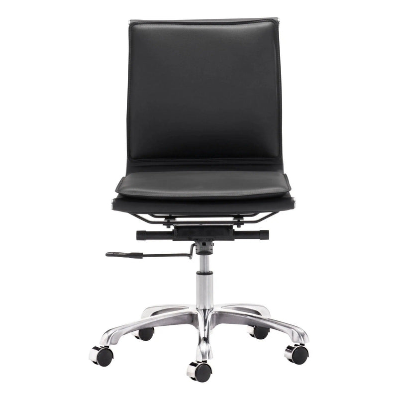 Lider Plus Armless Office Chair Black Office Chairs LOOMLAN By Zuo Modern