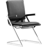 Lider Plus Conference Chair (Set of 2) Black Office Chairs LOOMLAN By Zuo Modern