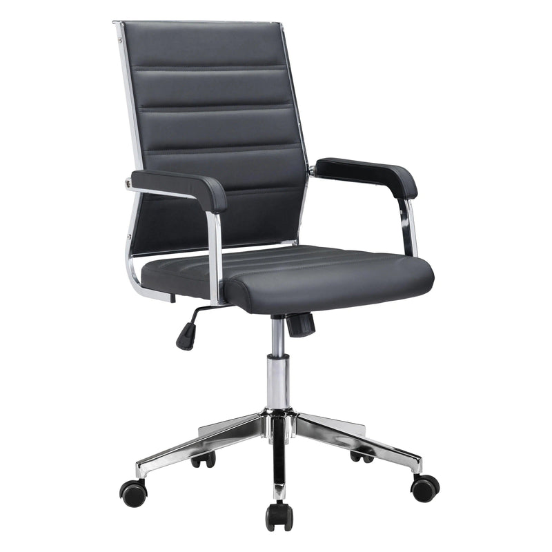 Liderato Office Chair Black Office Chairs LOOMLAN By Zuo Modern