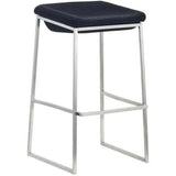 Lids Barstool (Set of 2) Dark Gray Bar Stools LOOMLAN By Zuo Modern