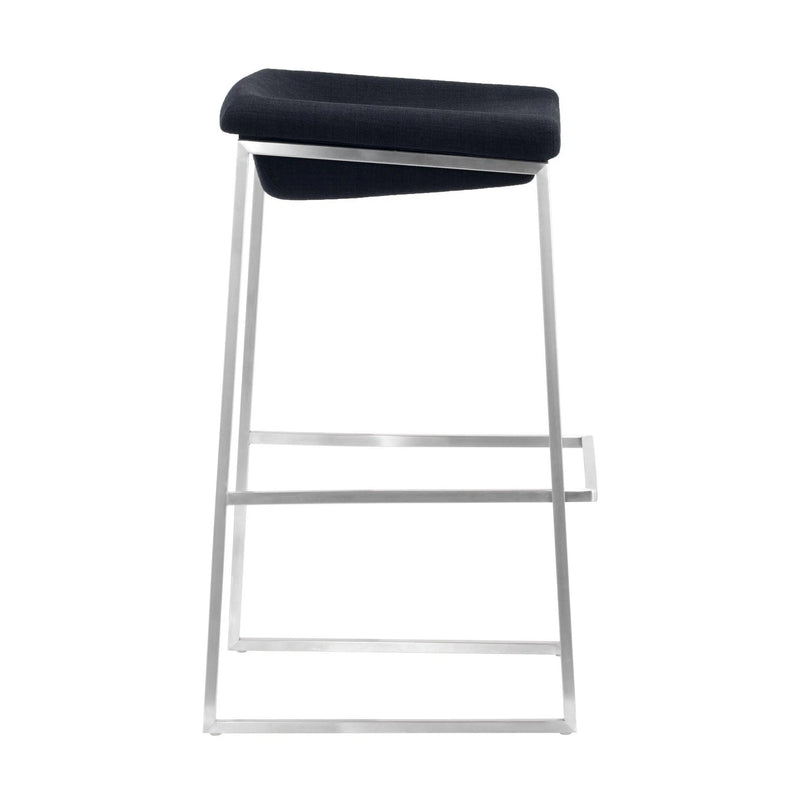 Lids Barstool (Set of 2) Dark Gray Bar Stools LOOMLAN By Zuo Modern