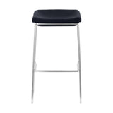 Lids Barstool (Set of 2) Dark Gray Bar Stools LOOMLAN By Zuo Modern