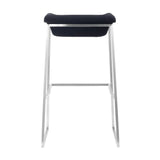 Lids Barstool (Set of 2) Dark Gray Bar Stools LOOMLAN By Zuo Modern