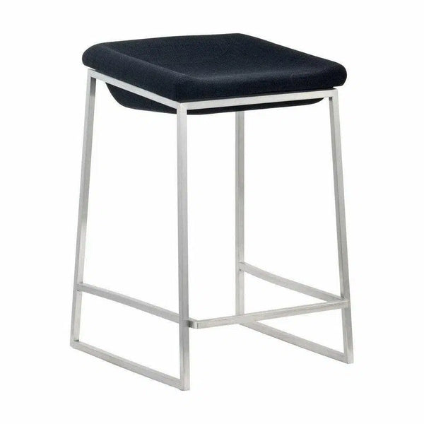 Lids Counter Stool (Set of 2) Dark Gray Counter Stools LOOMLAN By Zuo Modern