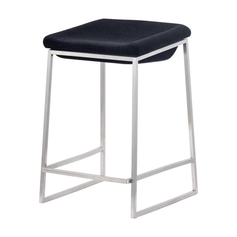 Lids Counter Stool (Set of 2) Dark Gray Counter Stools LOOMLAN By Zuo Modern