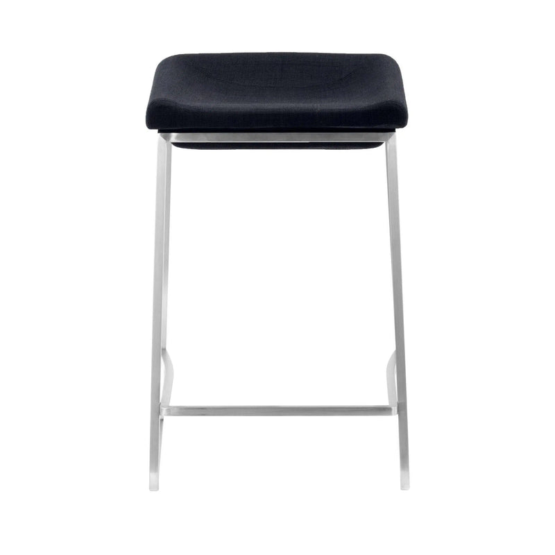 Lids Counter Stool (Set of 2) Dark Gray Counter Stools LOOMLAN By Zuo Modern