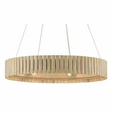 Light Taupe Smoke wood Tetterby Chandelier Chandeliers LOOMLAN By Currey & Co