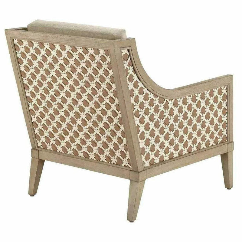 Light Wheat Ivory Tan Bramford Natural Chair Accent Chairs LOOMLAN By Currey & Co