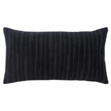 Lila Embroidered Stripes Long Lumbar Pillow Cover With Insert Throw Pillows LOOMLAN By LOOMLAN