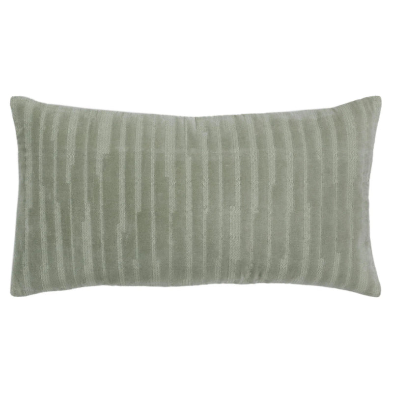 Lila Embroidered Stripes Long Lumbar Pillow Cover With Insert Throw Pillows LOOMLAN By LOOMLAN