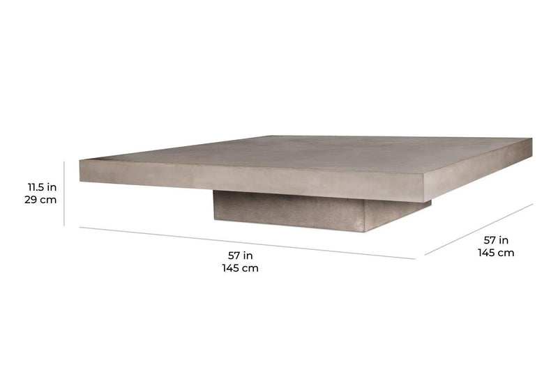 Lima Coffee Table - Slate Grey Outdoor Coffee Table Outdoor Coffee Tables LOOMLAN By Seasonal Living