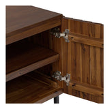 Lincoln Wood and Iron Brown Media Cabinet TV Stands & Media Centers LOOMLAN By Moe's Home