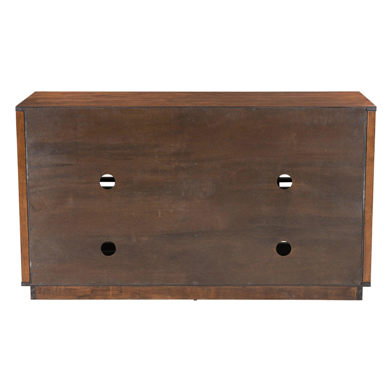 Linea Credenza Walnut Sideboards LOOMLAN By Zuo Modern