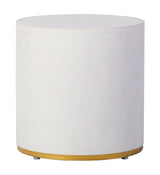 Linea Ring Accent Table Set - White Outdoor End Tables Outdoor Side Tables LOOMLAN By Seasonal Living