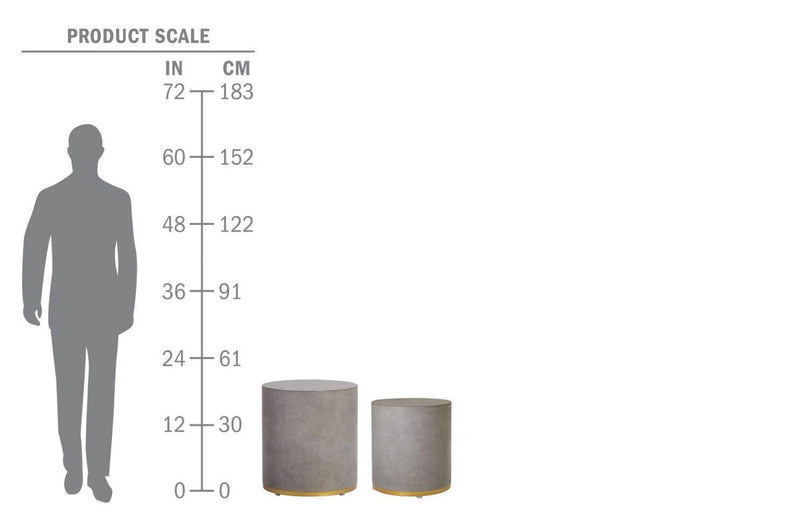 Linea Ring Accent Table Set - White Outdoor End Tables Outdoor Side Tables LOOMLAN By Seasonal Living