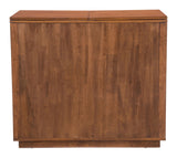 Linea Walnut Bar Cabinet Home Bar Cabinets LOOMLAN By Zuo Modern