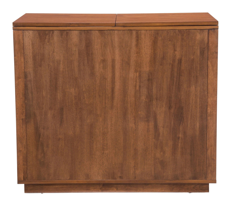 Linea Walnut Bar Cabinet Home Bar Cabinets LOOMLAN By Zuo Modern