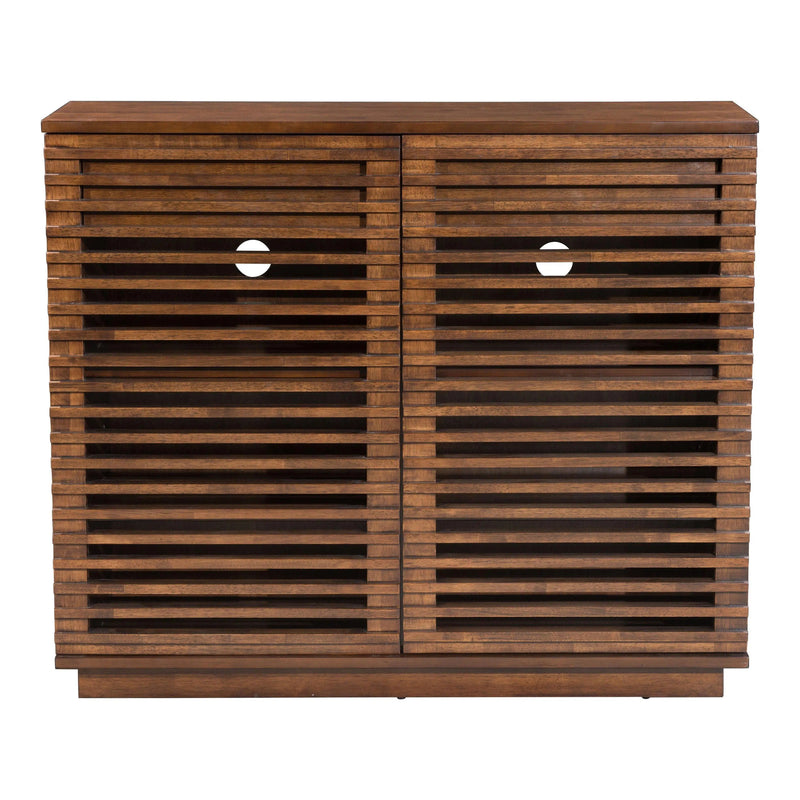 Linea Walnut Cabinet Accent Cabinets LOOMLAN By Zuo Modern