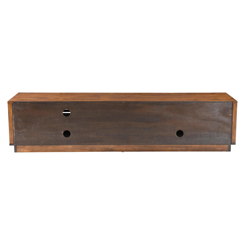 Linea Wide Entertainment Stand Walnut TV Stands & Media Centers LOOMLAN By Zuo Modern