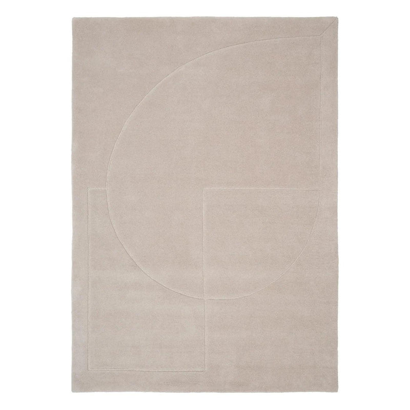 Lineal Poem Beige Wool Area Rug By Linie Design Area Rugs LOOMLAN By Linie Design