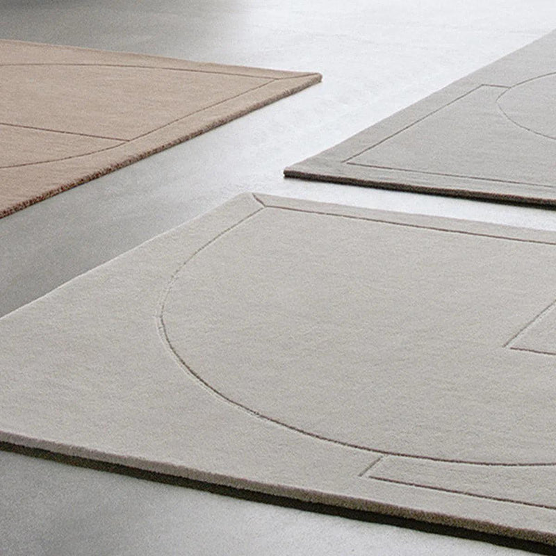 Lineal Poem Beige Wool Area Rug By Linie Design Area Rugs LOOMLAN By Linie Design