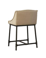 Linen & Iron Pipe Counter Stool Counter Stools LOOMLAN By Furniture Classics