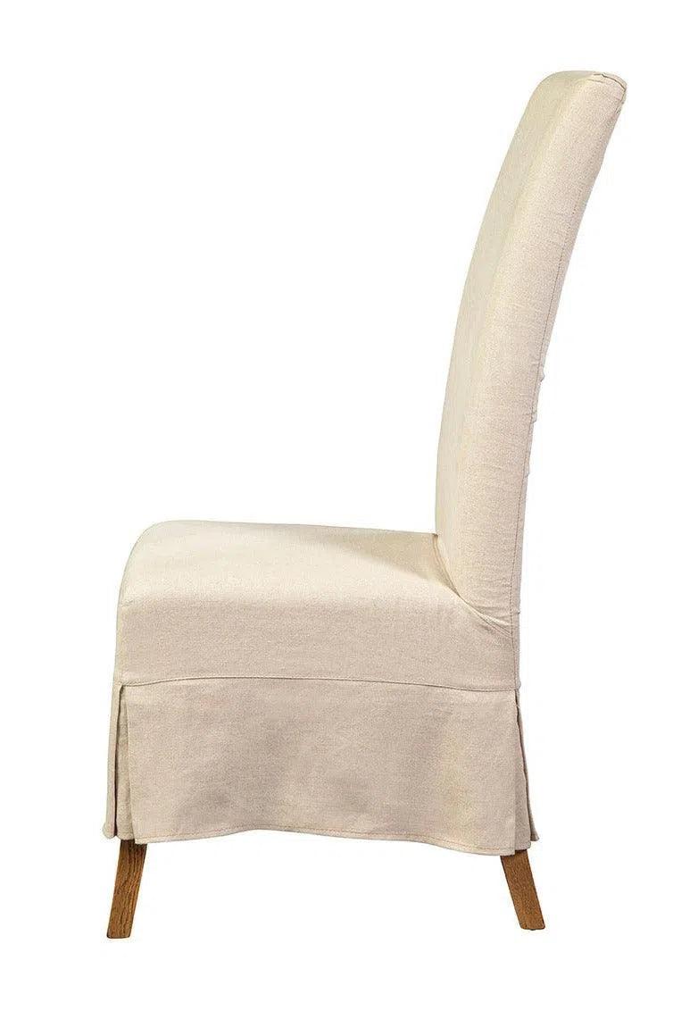 Linen Slip Covered Parsons Chair Dining Chairs LOOMLAN By Furniture Classics