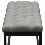 Linen Tufted Small Bedroom Bench in Grey Bedroom Benches LOOMLAN By Diamond Sofa