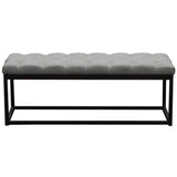 Linen Tufted Small Bedroom Bench in Grey Bedroom Benches LOOMLAN By Diamond Sofa