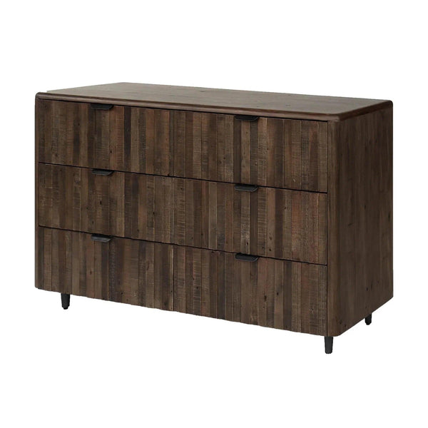 Lineo 6 Drawer Dresser - Burnt Oak Dressers LOOMLAN By LH Imports