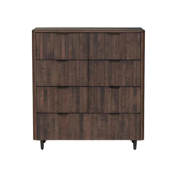 Lineo 7 Drawer Dresser - Burnt Oak Dressers LOOMLAN By LH Imports