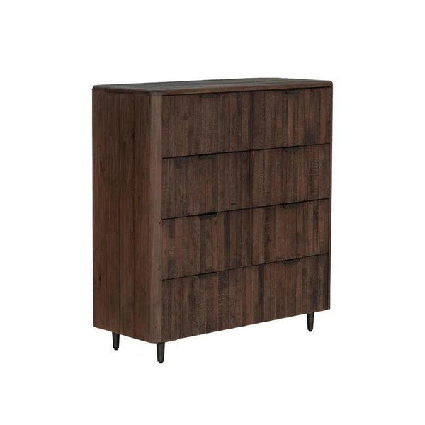 Lineo 7 Drawer Dresser - Burnt Oak Dressers LOOMLAN By LH Imports