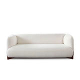 Link Elite Ivory Fabric and Wood Sofa Sofas & Loveseats LOOMLAN By Diamond Sofa