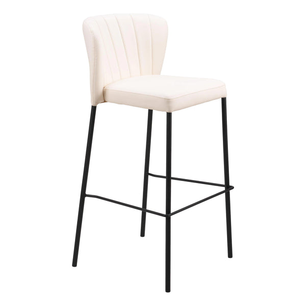 Linz Barstool (Set of 2) Cream Bar Stools LOOMLAN By Zuo Modern