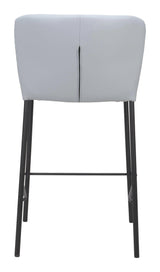 Linz Counter Stool (Set of 2) Gray Counter Stools LOOMLAN By Zuo Modern