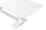 Lionisio 108" White Trestle Dining Table Cortina White Dining Tables LOOMLAN By Sarreid