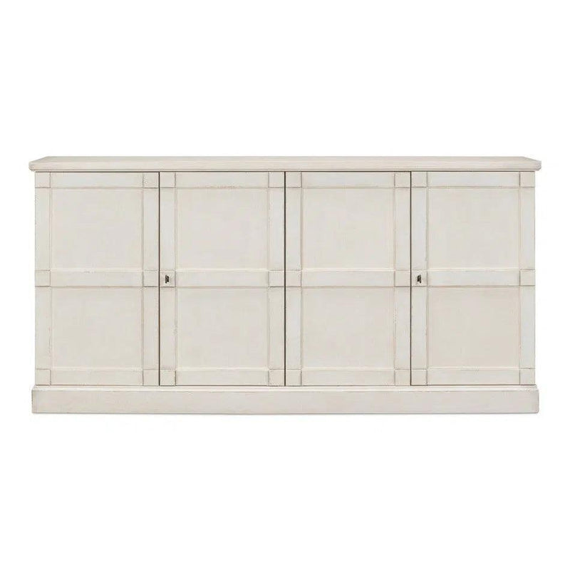 Lionisio Buffet 75" Stucco with Wood Doors Sideboards LOOMLAN By Sarreid