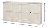 Lionisio Buffet 75" Stucco with Wood Doors Sideboards LOOMLAN By Sarreid