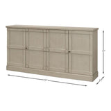 Lionisio Buffet 75" Wash Gray Wood Doors Sideboards LOOMLAN By Sarreid