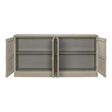 Lionisio Buffet 75" Wash Gray Wood Doors Sideboards LOOMLAN By Sarreid