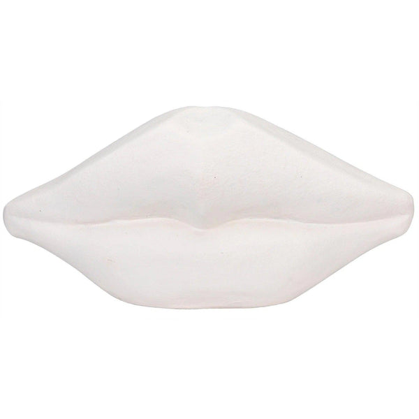 Lips White Fiber Cement White Sculpture Statues & Sculptures LOOMLAN By Noir