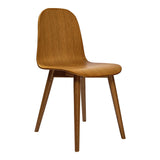 Lissi Natural Wood Armless Dining Chair Dining Chairs LOOMLAN By Moe's Home