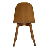 Lissi Natural Wood Armless Dining Chair Dining Chairs LOOMLAN By Moe's Home