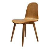 Lissi Natural Wood Armless Dining Chair Dining Chairs LOOMLAN By Moe's Home